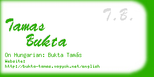 tamas bukta business card